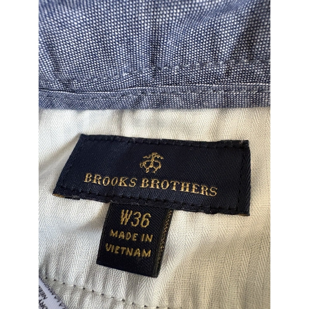 Brooks Brothers Lightweight Advantage Chino Shorts Mens 36" Waist 9" Inseam Blue - Picture 4 of 8